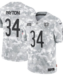 Walter Payton Chicago Bears 2024 Salute to Service Vapor Limited Jersey - Arctic Camo - All Stitched