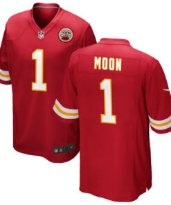 Warren Moon Kansas City Chiefs Red Jersey - All Stitched