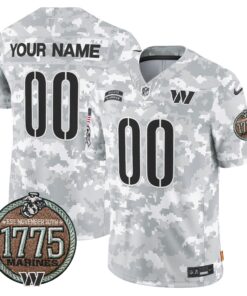 Washington Commanders 2024 Salute to Service Establishment Year Patch Vapor Limited Custom Jersey - All Stitched