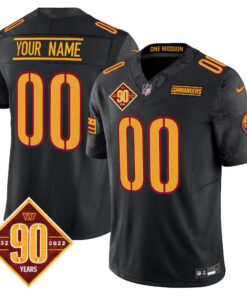 Washington Commanders 90th Anniversary Vapor Limited Custom Jersey V4 - All Stitched