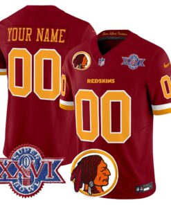 Washington Commanders Throwback 1992 Super Bowl XXVI Patch Vapor Limited Custom Jersey V2 - All Stitched