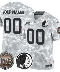Washington Redskins 2024 Salute to Service Establishment Year Patch Vapor Limited Custom Jersey - All Stitched
