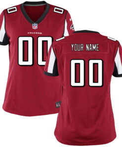 Women's Atlanta Falcons Custom Red Jersey - All Stitched