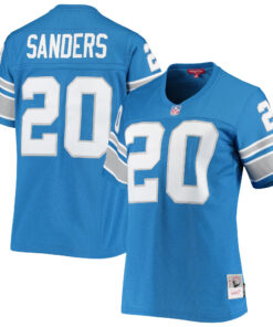 Women's Barry Sanders Detroit Lions Mitchell & Ness 1996 Legacy Blue Jersey - All Stitched