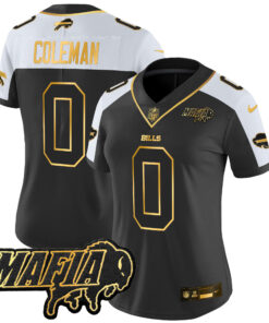 Women's Buffalo Bills 2024 Buffalo Bills Mafia Patch Gold Vapor Limited Jersey - All Stitched