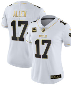 Women's Buffalo Bills White Gold & Black Gold - All Stitched