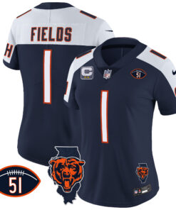 Women's Chicago Bears Illinois Patch Vapor Jersey - All Stitched