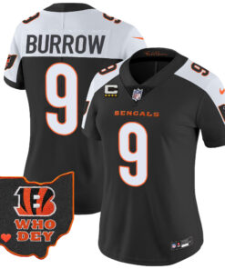 Women's Cincinnati Bengals Ohio Patch Vapor Limited Jersey V2 - All Stitched