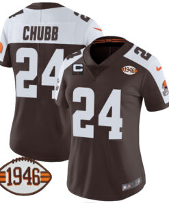 Women's Cleveland Browns 1946 75th Anniversary Patch Jersey - All Stitched