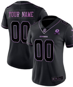 Women's Dallas Cowboys Deep Purple Custom Jersey - All Stitched