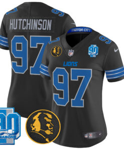 Women's Detroit Lions 2024 90th & John Madden Patch Vapor Limited Jersey - All Stitched