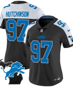 Women's Detroit Lions 2024 Michigan Patch Vapor Jersey - All Stitched