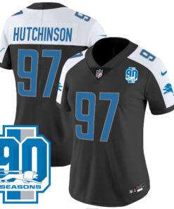 Women's Detroit Lions 90th Year Patch Jersey - All Stitched