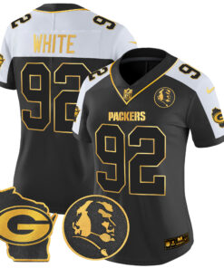 Women's Green Bay Packers John Madden & Home Patch Gold Vapor Limited Jersey - All Stitched