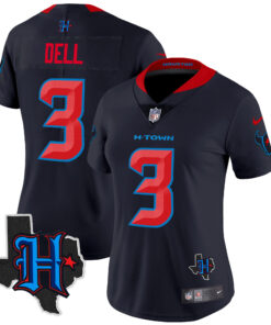 Women's Houston Texans 2024 Texas Patch Vapor Limited Jersey V2 - All Stitched