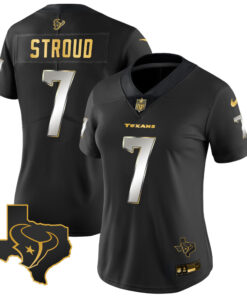 Women's Houston Texans Gold Vapor Limited Jersey - All Stitched