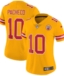 Women's Isiah Pacheco Kansas City Chiefs Yellow Jersey - All Stitched