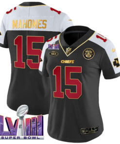 Women's Kansas City Chiefs Super Bowl LVIII Patch Vapor Jersey V2- All Stitched