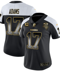 Women's Las Vegas Raiders Gold Arch Smoke Vapor Jersey - All Stitched