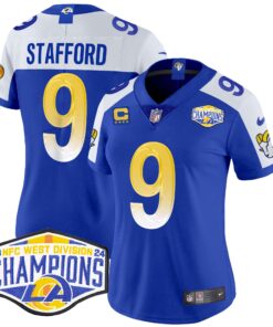 Women's Los Angeles Rams 2024 NFC West Division Champions Vapor Limited Jersey - All Stitched