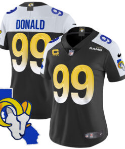 Women's Los Angeles Rams California Patch Vapor Limited Jersey - All Stitched