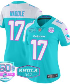 Women's Miami Dolphins "Miami Vice" Vapor Limited Jersey V2 - All Stitched