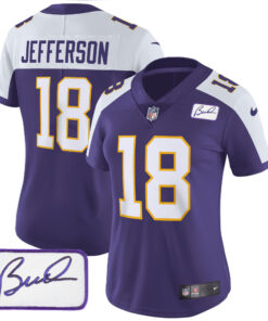 Women's Minnesota Vikings Bud Grant Patch Classic Limited Jersey - All Stitched