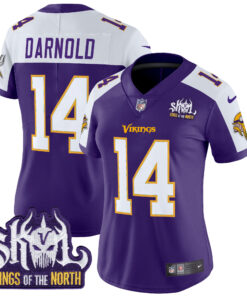 Women's Minnesota Vikings King Of The North Patch Throwback Vapor Limited Jersey - All Stitched