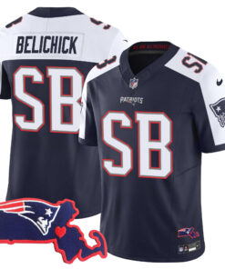 Women's New England Patriots Bill Belichick "SB 36, 38, 39, 49, 51 Champions" Vapor Jersey - All Stitched