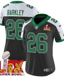 Women's Philadelphia Eagles Kelly Green Super Bowl LIX Patch Vapor Limited Jersey - All Stitched