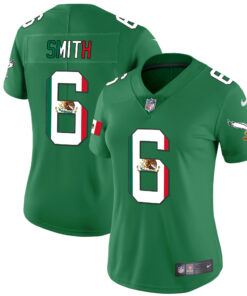 Women's Philadelphia Eagles Mexico Gold & Kelly Vapor Jersey - All Stitched