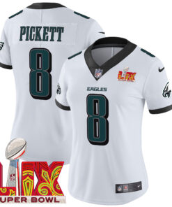 Women's Philadelphia Eagles Super Bowl LIX Patch Vapor Limited Jersey - All Stitched