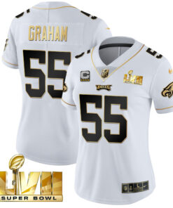 Women's Philadelphia Eagles Super Bowl LVII Gold Vapor Jersey - All Stitched
