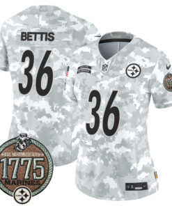 Women's Pittsburgh Steelers 2024 Salute to Service Establishment Year Patch Vapor Limited Jersey - All Stitched