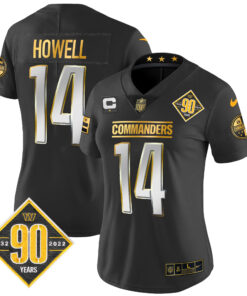 Women's Washington Commanders 90th Anniversary Patch Gold Vapor Jersey - All Stitched