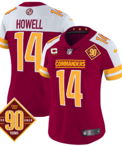 Women's Washington Commanders 90th Anniversary Patch Vapor Jersey V2 - All Stitched