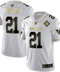 Women's Washington Commanders White Gold & Black Gold Vapor Limited Jersey - All Stitched