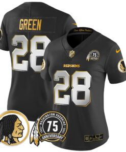 Women's Washington Redskins 75th Patch Throwback Gold Vapor Limited Jersey - All Stitched