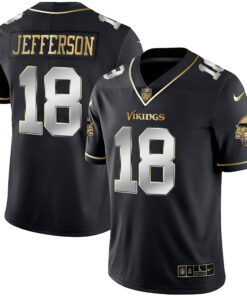 Youth's Minnesota Vikings White Gold & Black Gold Jersey - All Stitched