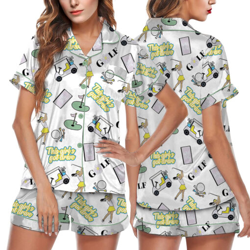 This Girls Got Drive Satin Pajamas Set For Women