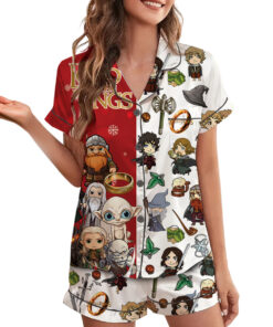Women’s Lord Of The Rings Movie Satin Pajama Set For Women