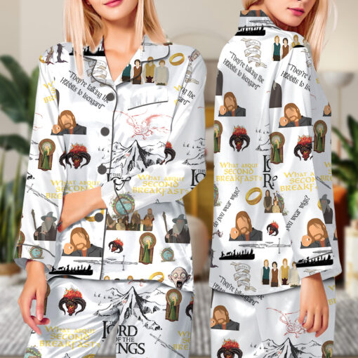 Women’s Lord Of The Rings Second Breakfast Satin Pajama Set For Women