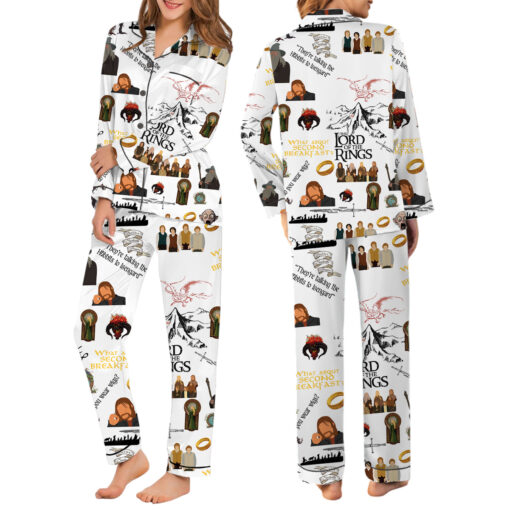 Women’s Lord Of The Rings Second Breakfast Satin Pajama Set For Women