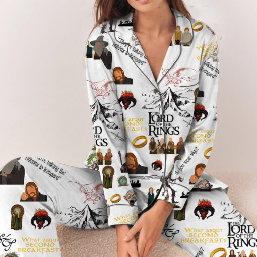 Women’s Lord Of The Rings Second Breakfast Satin Pajama Set For Women