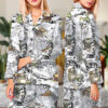 Women’s Lord Of The Rings Map Satin Pajama Set For Women