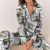 Women’s Lord Of The Rings Map Satin Pajama Set For Women