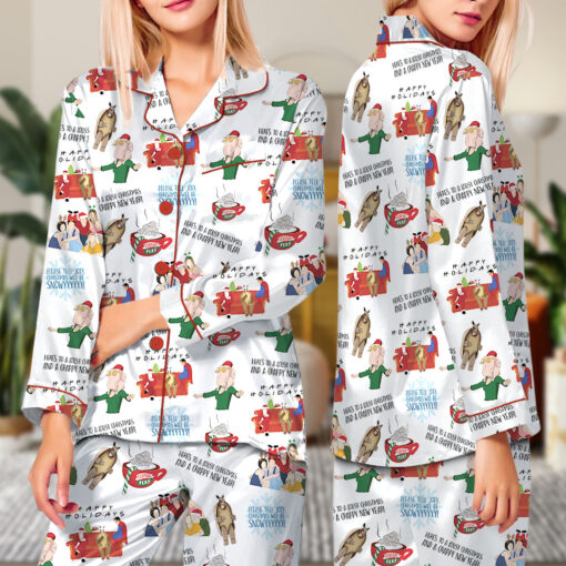 Friends TV Show Christmas Pajamas Set For Women