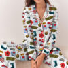 Puerto Rico Travel Satin Pajama Set For Women