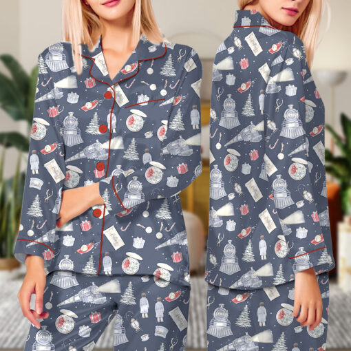 Polar Express Christmas Satin Pajamas Set