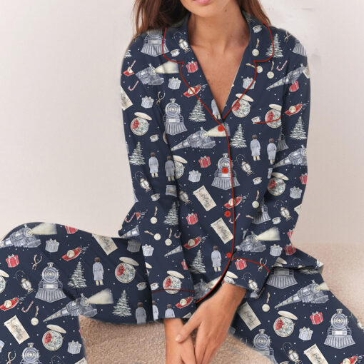 Polar Express Christmas Satin Pajamas Set